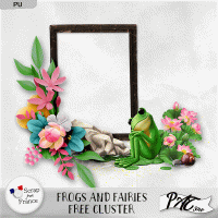 Frogs and Fairies - Free Cluster by Pat Scrap