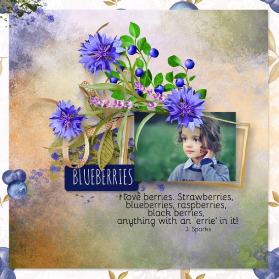 Blueberries - Mini-Kit by Pat Scrap (PU) - Click Image to Close