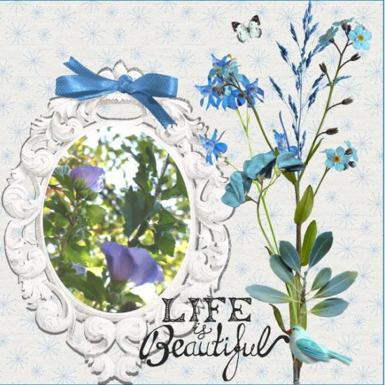 Fleurs bleues - Kit by Mariscrap - Click Image to Close