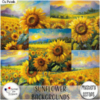 Sunflower Backgrounds CU/PU by Mystery Scraps