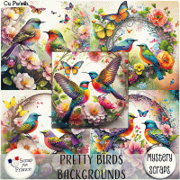 Pretty Birds Backgrounds CU/PU by Mystery Scraps