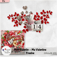 Mon Valentin - Ma Valentine - Freebie cluster - Collab SFF