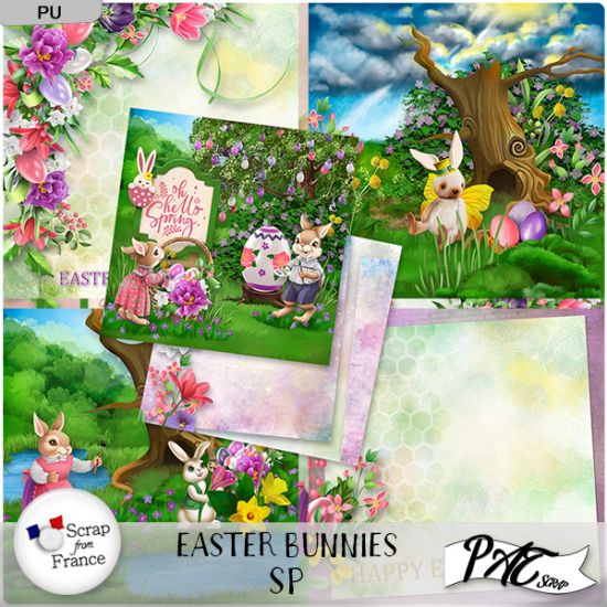 Easter Bunnies - SP by Pat Scrap - Click Image to Close