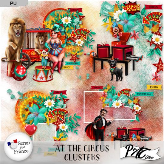 At the Circus - Clusters by Pat Scrap - Click Image to Close