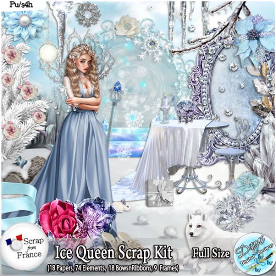 ICE QUEEN SCRAP KIT COLLECTION - FULL SIZE - Click Image to Close