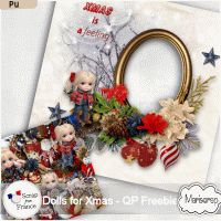 Dolls for Xmas - QP freebie by Mariscrap