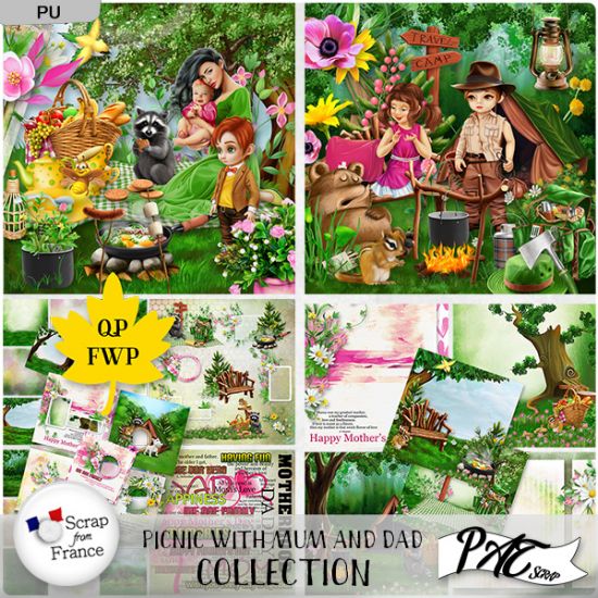 Picnic with Mum and Dad - Collection by Pat Scrap - Click Image to Close