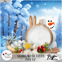 Skiing With Teddy - Free QP by Pat Scrap