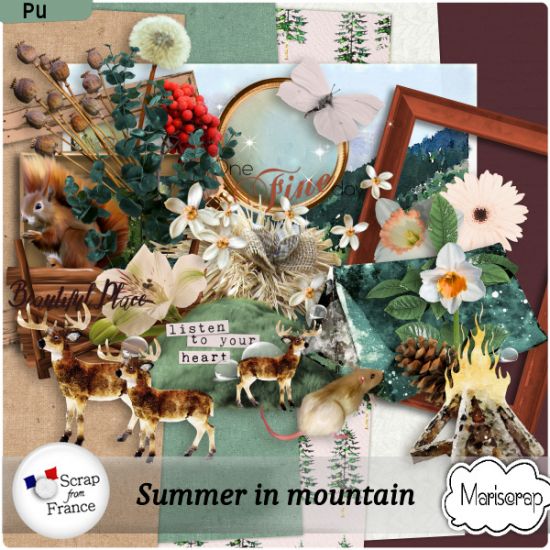Summer in mountain - minikit by Mariscrap - Click Image to Close