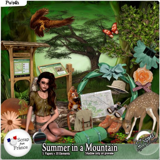 SUMMER IN MOUNTAIN SCRAP KIT - FULL SIZE - Click Image to Close