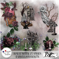Halloween Zombies - Embellishments by Pat Scrap