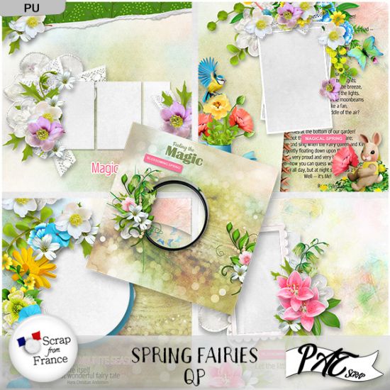 Spring Fairies - QP by Pat Scrap - Click Image to Close