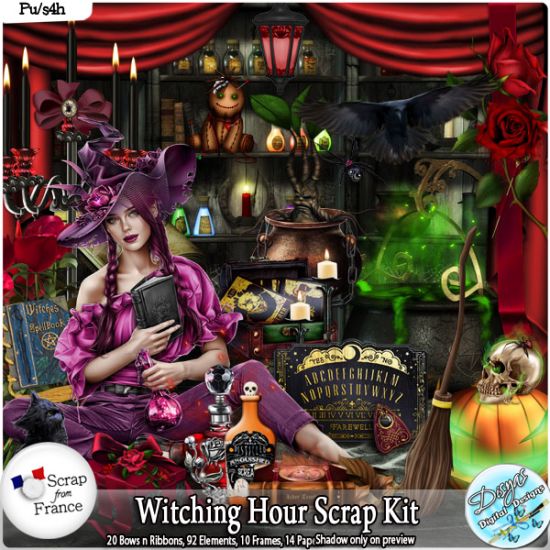WITCHING HOUR SCRAP KIT - FULL SIZE - Click Image to Close