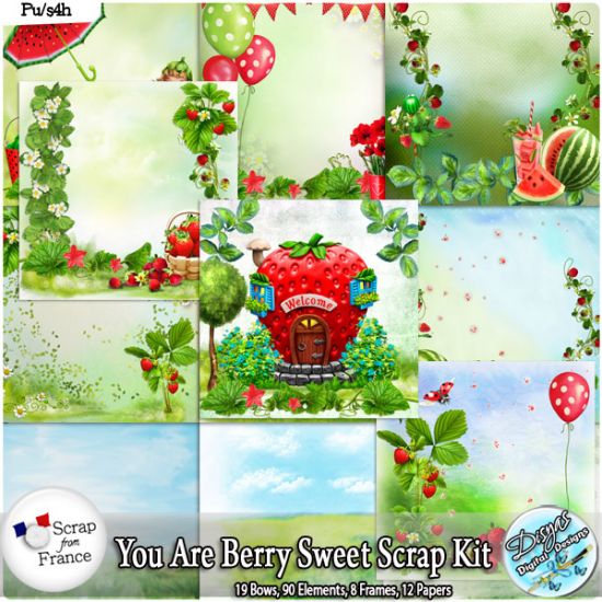 YOU ARE BERRY SWEET SCRAP KIT - FS by Disyas - Click Image to Close