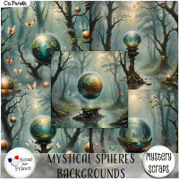 Mystical Spheres Backgrounds CU/PU by Mystery Scraps