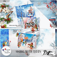 Skiing With Teddy - SP by Pat Scrap