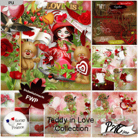 Teddy in Love - Collection by Pat Scrap