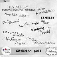 CU Word Art - Pack 1 de Mariscrap
