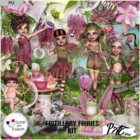 Fritillary Fairies - Kit by Pat Scrap - Click Image to Close