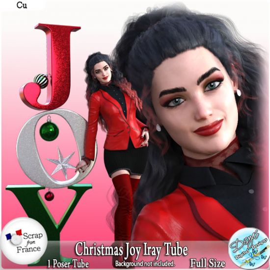 CHRISTMAS JOY IRAY POSER TUBE CU FS by Disyas - Click Image to Close