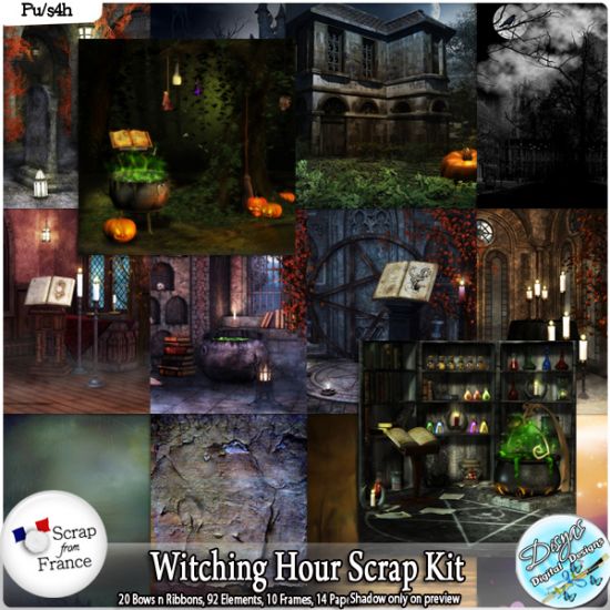 WITCHING HOUR SCRAP KIT - FULL SIZE - Click Image to Close